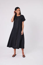 Load image into Gallery viewer, MARLOW SICILY LINEN DRESS BLACK