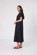 Load image into Gallery viewer, MARLOW SICILY LINEN DRESS BLACK
