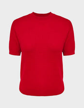 Load image into Gallery viewer, STORM TEXTURED MERINO TEE RED