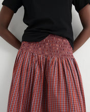 Load image into Gallery viewer, KOWTOW WEAVER SKIRT MAROON CHECK