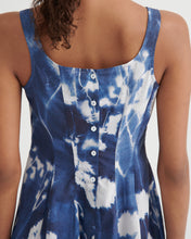 Load image into Gallery viewer, KOWTOW MIDNIGHT DRESS CYANOTYPE FLORAL