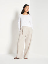 Load image into Gallery viewer, JULIETTE HOGAN LOUNGE CREW L/S T WHITE