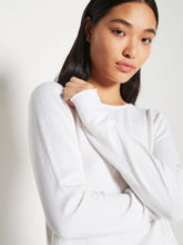Load image into Gallery viewer, JULIETTE HOGAN LOUNGE CREW L/S T WHITE