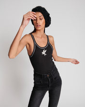 Load image into Gallery viewer, ONE TEASPOON JETT BLACK BOWER BIRD SINGLET