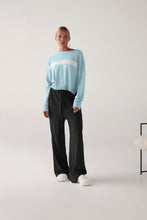 Load image into Gallery viewer, TAYLOR STRIPE OBSERVE SWEATER LAKE/IVORY
