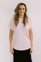 Load image into Gallery viewer, MAZU ALL YOU NEED CUFF TEE ROSEATE SPOONBILL