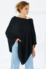 Load image into Gallery viewer, MIA FRATINO PONCHO JET BLACK
