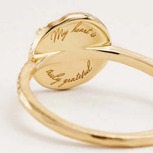 Load image into Gallery viewer, BY CHARLOTTE GOLD MY HEART IS GRATEFUL RING