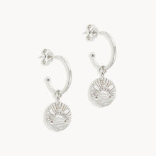 Load image into Gallery viewer, SILVER MY HEART IS GRATEFUL HOOPS
