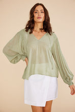 Load image into Gallery viewer, MINK PINK WILLOW BLOUSE SAGE
