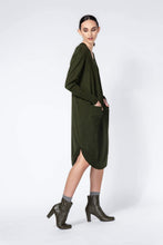 Load image into Gallery viewer, PRE LOVED NINETEEN 46 KHAKI MERINO DRESS