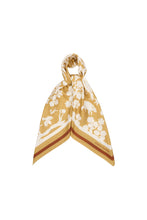 Load image into Gallery viewer, KAREN WALKER ANIMAL KINGDOM CLASSIC SILK SCARF OCHRE
