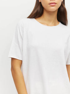 JHL BY JULIETTE HOGAN CREW CASHMERE TEE WHITE
