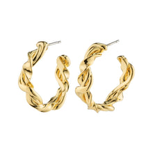 Load image into Gallery viewer, PILGRIM SUN RECYCLED TWISTED HOOPS GOLD
