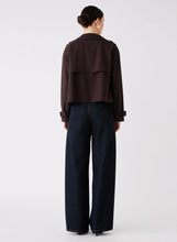 Load image into Gallery viewer, ESMAEE AVENUE CROPPED TRENCH CHOCOLATE
