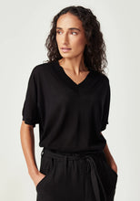 Load image into Gallery viewer, UNTOUCHED WORLD CAMILLE V TEE BLACK
