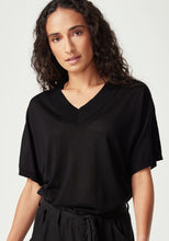 Load image into Gallery viewer, UNTOUCHED WORLD CAMILLE V TEE BLACK
