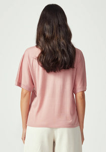 UNTOUCHED WORLD CAMILLE V TEE ROSEWOOD