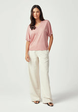 Load image into Gallery viewer, UNTOUCHED WORLD CAMILLE V TEE ROSEWOOD
