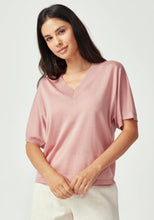 Load image into Gallery viewer, UNTOUCHED WORLD CAMILLE V TEE ROSEWOOD
