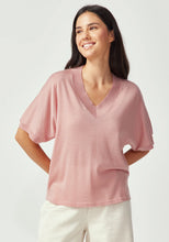 Load image into Gallery viewer, UNTOUCHED WORLD CAMILLE V TEE ROSEWOOD
