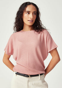 UNTOUCHED WORLD HAZE KNIT TEE ROSEWOOD