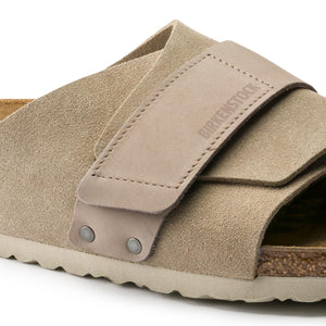 BIRKENSTOCK KYOTO SOFT SUEDE & NUBUCK TAUPE