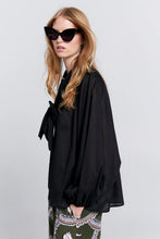 Load image into Gallery viewer, KAREN WALKER REINING BOW BLOUSE BLACK
