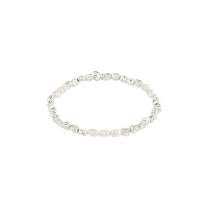 PILGRIM TIDE RECYCLED BRACELET SILVER PLATED WHITE