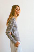 Load image into Gallery viewer, COMMONPLACE CPD MONOGRAM CARDIGAN SKY/NAVY
