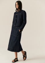Load image into Gallery viewer, POL CARSEN SKIRT DARK WASH
