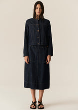 Load image into Gallery viewer, POL CARSEN SKIRT DARK WASH
