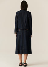 Load image into Gallery viewer, POL CARSEN SKIRT DARK WASH
