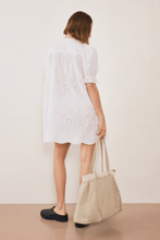 Load image into Gallery viewer, COMMONPLACE AFTERNOON SWIM PUFF SLEEVE DRESS BRODERIE
