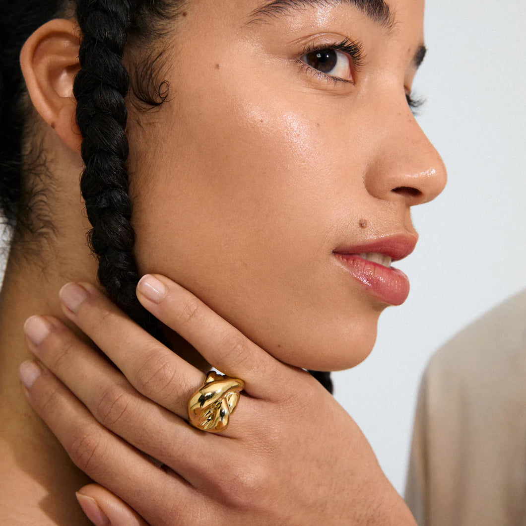 PILGRIM UNFOLD RECYCLED RING GOLD