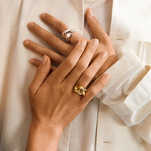 PILGRIM UNFOLD RING SILVER