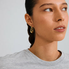 Load image into Gallery viewer, PILGRIM UNFOLD RECYLCED EARRINGS GOLD
