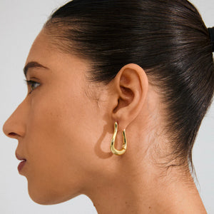 PILGRIM UNFOLD RECYLCED EARRINGS GOLD