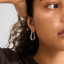 Load image into Gallery viewer, PILGRIM UNFOLD RECYCLED EARRINGS SILVER
