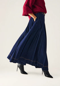 MOS THE LABEL SIA DENIM SKIRT DEEP INDIGO