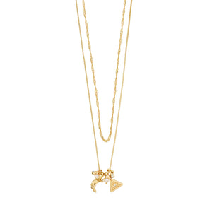 PILGRIM BETWEEN RECYLCED NECKLACE GOLD