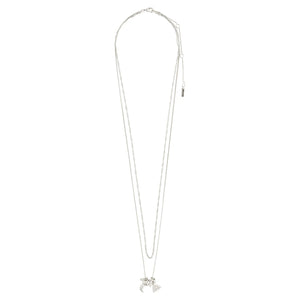 PILGRIM BETWEEN RECYLCED NECKLACE SILVER