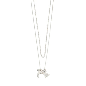 PILGRIM BETWEEN RECYLCED NECKLACE SILVER