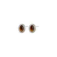Load image into Gallery viewer, PILGRIM SILVER BETWEEN RECYCLED BROWN EARRINGS
