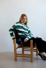 Load image into Gallery viewer, COMMONPLACE PREP STRIPE POLO DARK GREEN
