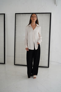 ESMAEE ALICE SATIN SHIRT CREAM