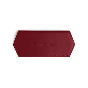 FOX & LEO GLASSES CASE BURGUNDY