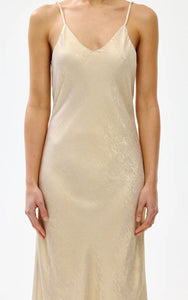 KINNEY ROU SLIP DRESS GOLD LUSTRE