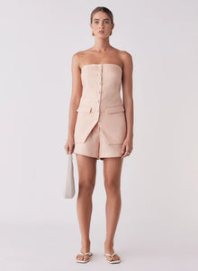 ESAMEE PORTSEA BANDEAU TOP PEACH