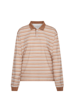 Load image into Gallery viewer, COMMONPLACE COMMON POLO MUTED SUNSET STRIPE
